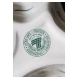 Longaberger Pottery Lot: 2 Lidded Casserole Dishes and Leaf-Shaped Bowl