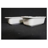 Longaberger Pottery Loaf and Small Loaf Dishes Set with Boxes