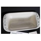 Longaberger Pottery Loaf and Small Loaf Dishes Set with Boxes