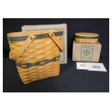 Longaberger Collectors Club Membership Basket and Harmony No. 5 Basket Set with Boxes