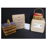 Longaberger Collector Baskets Lot with Liners, Lids, and Boxes
