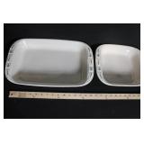 Longaberger Pottery Baking Dish Set 8x8 and 3 Qt with Boxes