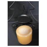 Longaberger Holiday Group with Tree Candle Holder, Vanilla Hazelnut Candle, Corner Basket and Liner