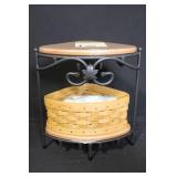 Longaberger Holiday Group with Tree Candle Holder, Vanilla Hazelnut Candle, Corner Basket and Liner