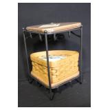 Longaberger Holiday Group with Tree Candle Holder, Vanilla Hazelnut Candle, Corner Basket and Liner