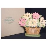 Longaberger Collectors Club WR Iron Sunflower Doorstop with Box