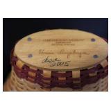 Set of 3 Longaberger Handwoven Baskets with Liners and Collectors Club Lid