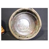 Set of 3 Longaberger Handwoven Baskets with Liners and Collectors Club Lid