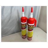 2 Cans of Flex Caulk with Trigger Flow Nozzle - White