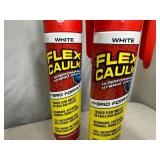 2 Cans of Flex Caulk with Trigger Flow Nozzle - White