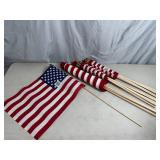 31 New American Flags with Sticks