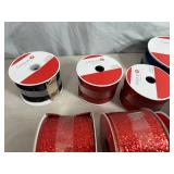 21 New Rolls of Holiday Decor Ribbon