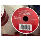 21 New Rolls of Holiday Decor Ribbon