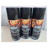 3 New Cans of Weber Grill Spray