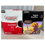 Krispy Kreme Coffe and English Breakfast Tea Keurig K-Cups Pods