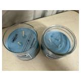 2 New Ocen Blue Mist Scent Candlelite Candles