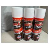 3 New Cans of Horsepower Bullshot Carpet Spot and Stain Remover