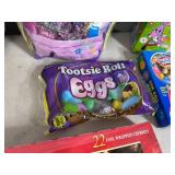 Assorted Candy, Chocolate Cherries, Dots, Fruit Chews, Tootsie Roll Eggs, and More