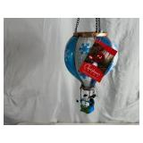 Cute Solar Light Hot Air Balloon with Snowman