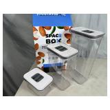 Set of 3 New Pantrymate Space Box Leak Proof Food Storage Containers