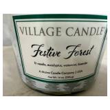 New Village Candle 3 Wick Festive Forest Candle