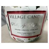 New Village Candle 3 Wick Holly Jolly Nights Candle