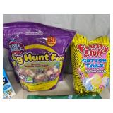 Assorted Candy, Andes Mints, Dubble Bubble Gum, Cotton Candy, Candy Blox, and More