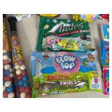 Assorted Candy, Andes Mints, Dubble Bubble Gum, Cotton Candy, Candy Blox, and More