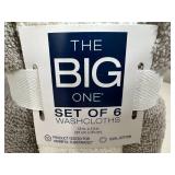 6 New "Big One" Wash Cloths
