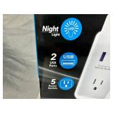 New Wall Power Station with Fast Charging USB Ports, Nightlight, and More