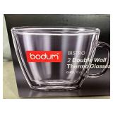 New Bodum 2 Piece Set Bistro Double Wall Thermo Cups - 15 oz