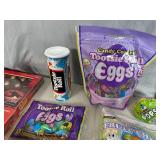Assorted Candy, Chocolate Cherries, Dots, Fruit Chews, Tootsie Roll Eggs, and More
