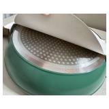 New 11 inch Ceramic Coated Aluminum Induction Safe Frying Pan