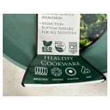 New 8 inch Ceramic Coated Aluminum Induction Safe Frying Pan