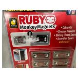 8 New Pairs of Ruby Monkey Magnets