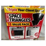 New Pack of 18 Ruby Space Triangles For Closet Organization