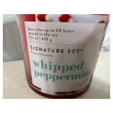 New Signature Soy Plant Based Wax Blend 2 Wick Candle - Whipped Peppermint
