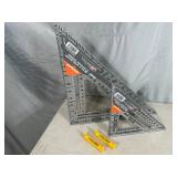 New Swanson 12 inch Speed Square, 7 inch Speed Square and 2 Line Levels
