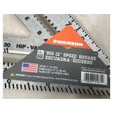 New Swanson 12 inch Speed Square, 7 inch Speed Square and 2 Line Levels