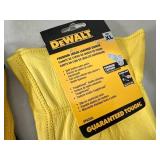 New Dewalt Leather Gloves and Coated Gripper Work Gloves - Size XL