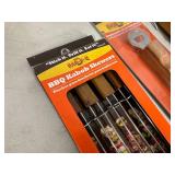 New BBQ Tools, Grill Brush with Extra Head, BBQ Kabob Skewer Set