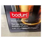 New Bodum Tea for One Tea Cup Infuser with Glass