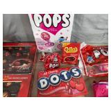 Assorted Candy, Chocolate Cherries, Dots, Tootsie Pops, Fruit Chews, and More