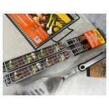 New BBQ Cooking Accessories, Grill Topper, Spatula, Kabob Rack
