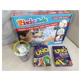 New Pixicade Mobile Game Maker, Kinetic Sand, Uno Card Games
