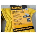 New Dewalt Leather Gloves and Coated Gripper Work Gloves - Size L