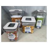 4 New Airtight Food Storage Containers