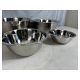 4 New Bene Casa Stainless Steel Mixing Bowls