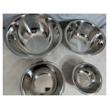 4 New Bene Casa Stainless Steel Mixing Bowls