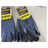 5 New Pairs of True Grip Water Resistant Work Gloves - Size XL